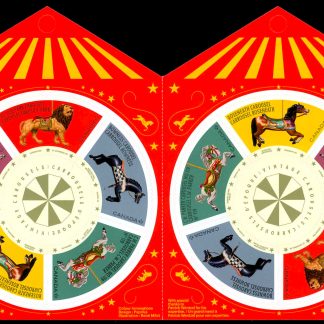 Canada Stamp #3348a - Vintage Carousels (2022) 10 x P (92¢) Booklet pane of 10 stamps