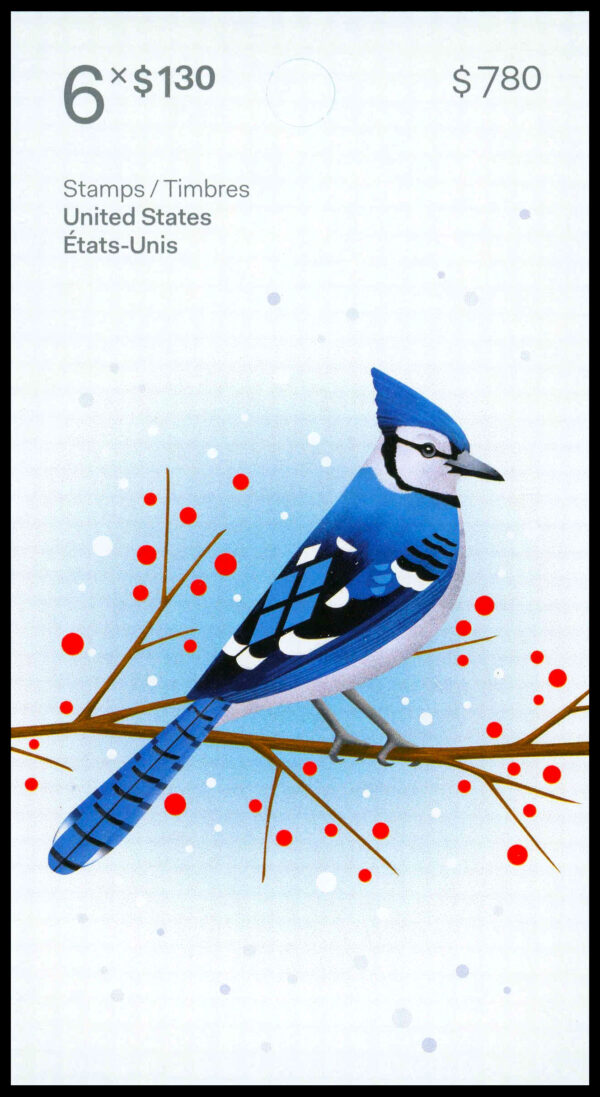Canada Stamp #3366a - Blue Jay (2022) 6 x $1.30 Booklet pane of 6 stamps - Image 2