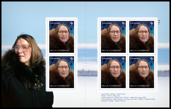 Canada Stamp #3385a - Nellie Cournoyea (2023) 6 x P (92¢) Booklet pane of 6 stamps