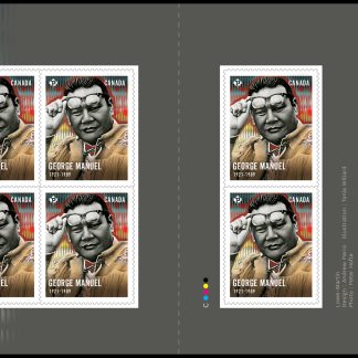 Canada Stamp #3386a - George Manuel (2023) 6 x P (92¢) Booklet pane of 6 stamps