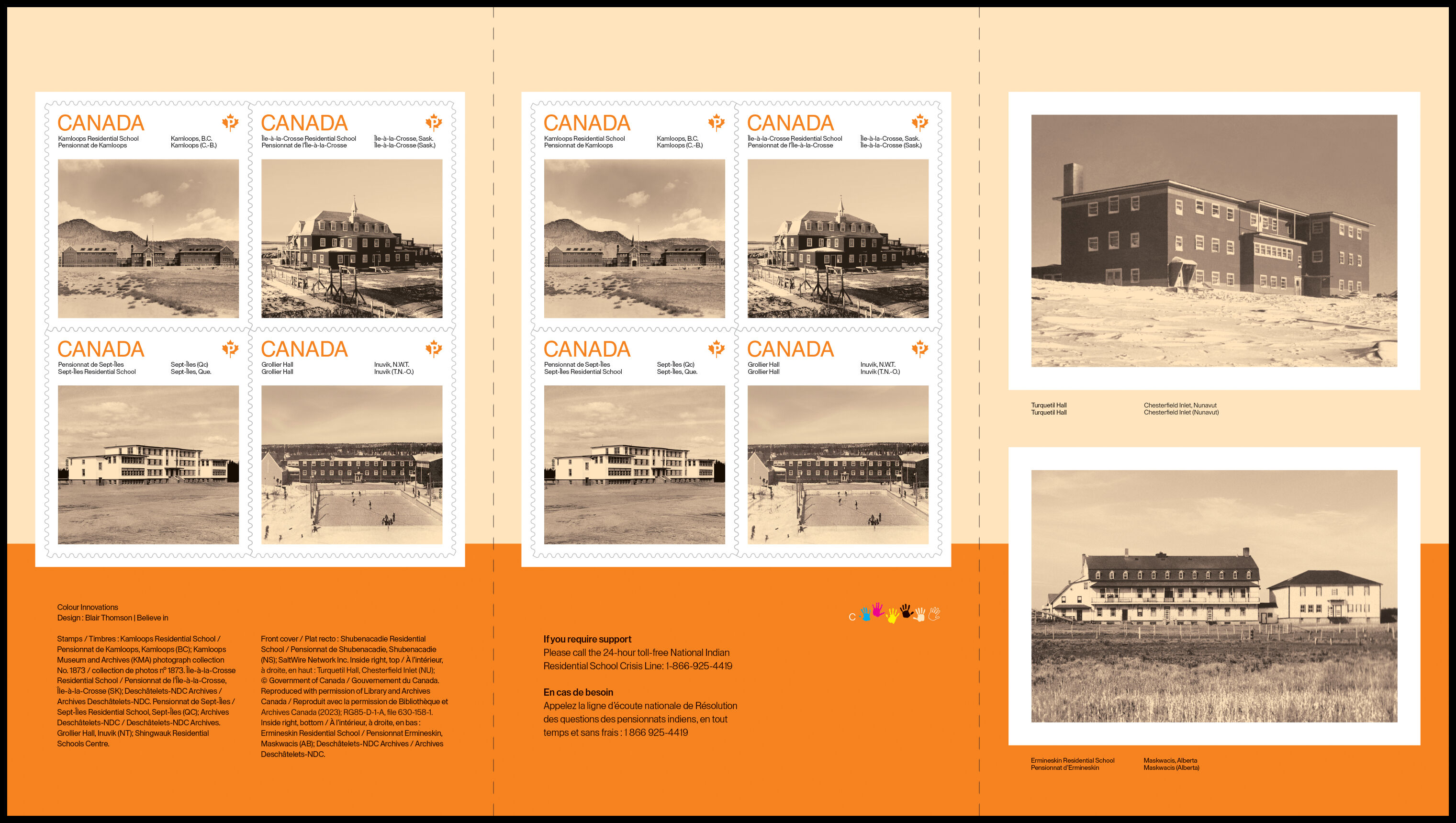 Canada Stamp #3400a - Truth and Reconciliation (2023) 8 x P (92¢) Booklet pane of 8 stamps