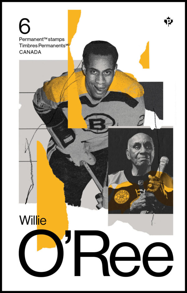 Canada Stamp #3402a - Willie O'Ree (2023) 6 x P (92¢) Booklet pane of 6 stamps - Image 2