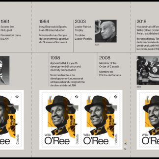 Canada Stamp #3402a - Willie O'Ree (2023) 6 x P (92¢) Booklet pane of 6 stamps
