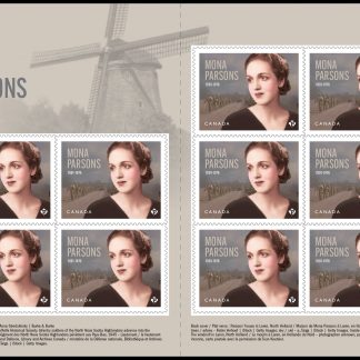 Canada Stamp #3409a - Mona Parsons (2023) 10 x P (92¢) Booklet pane of 10 stamps