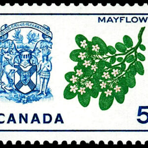 Canada Stamp #420i - Nova Scotia, Mayflower (1965) 5¢ F