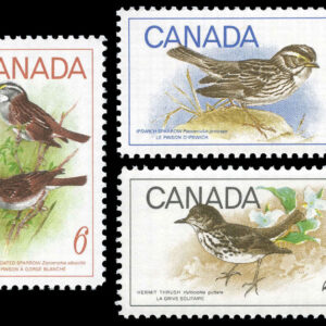 Canada Stamp #496-8 - Birds (1969) 1 x 6¢, 1 x 10¢, 1 x 25¢ Set of 3