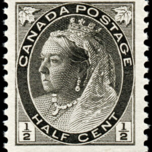 Canada Stamp #74 - Queen Victoria (1898) ½¢ -FVF-NH