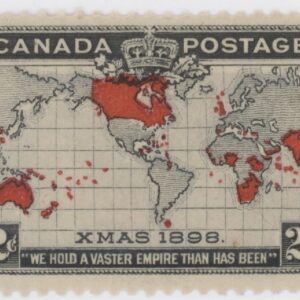 Canada Stamp #85i - Christmas, Map of British Empire (1898) 2¢ VF-NH