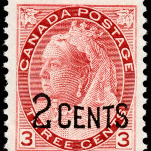 Canada Stamp #88 - Queen Victoria (1899) 2¢ on 3¢ 2¢ on 3¢ (no.78)