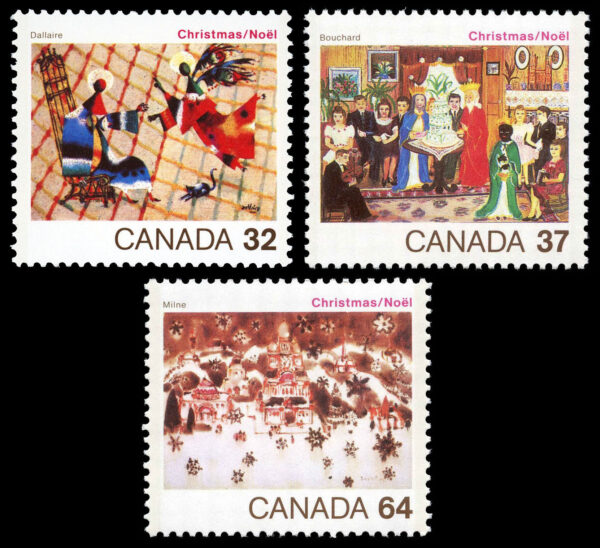 Canada Stamp #1040-42 - Christmas (1984) 1 x 32¢, 1 x 37¢, 1 x 64¢ Series of 3