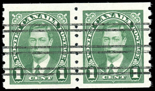 Canada Stamp #238XXpa - King George VI (1937) 2 x 1¢ Precancelled (no.238), pair