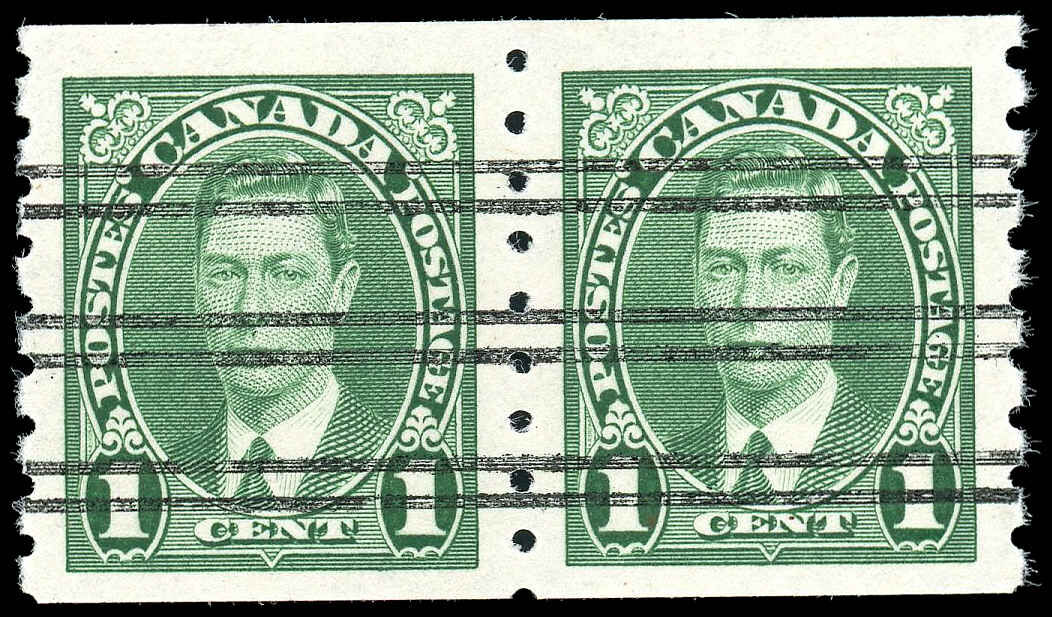 Canada Stamp #238XXpa - King George VI (1937) 2 x 1¢ Precancelled (no.238), pair