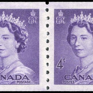 Canada Stamp #333pa - Queen Elizabeth II (1953) 2 x 4¢ Pair