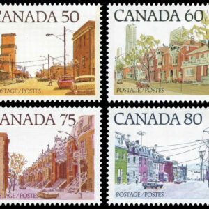 Canada Stamp #723-5 - Medium-Value Street Definitives (1978) 1 x 50¢, 1 x 60¢, 1 x 75¢, 1 x 80¢ Set of 4 stamps