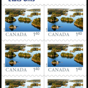 Canada Stamp #3443a - Thousand Islands (ON) (2024) $8.40 Booklet pane of 6 stamps