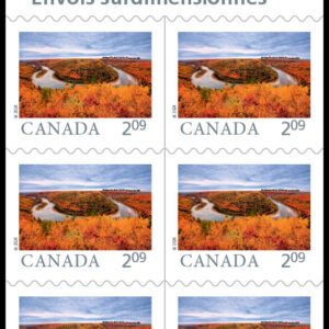 Canada Stamp #3444a - Restigouche River (NB) (2024) $12.54 Booklet pane of 6 stamps