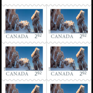Canada Stamp #3445a - Qarlinngua Sea Arch (NB) (2024) $17.52 Booklet pane of 6 stamps