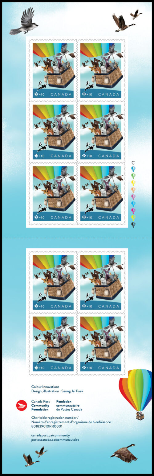Canada Stamp - B - Semi Postal #B35a - Canada Post Community Foundation (2024) $10.20 Booklet pane of 10 stamps (#B35)