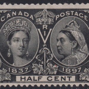 Canada Stamp #50 - Queen Victoria Jubilee (1897) ½¢ (F) - MH