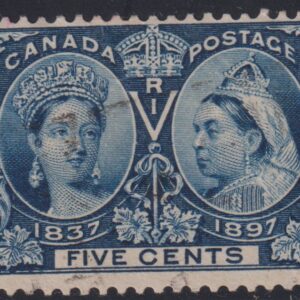 Canada Stamp #54 - Queen Victoria Jubilee (1897) 5¢ - F-U
