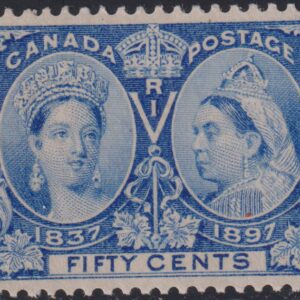 Canada Stamp #60 - Queen Victoria Jubilee (1897) 50¢ (FVF-MLH)