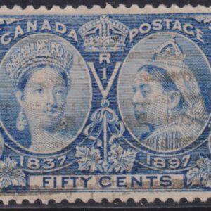 Canada Stamp #60 - Queen Victoria Jubilee (1897) 50¢ VF-U