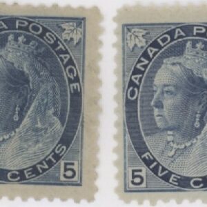Canada Stamp #79b - Queen Victoria (1899) 5¢ Whiter paper FVF-MH