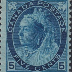 Canada Stamp #79 - Queen Victoria (1899) 5¢ Bluish paper F-MH