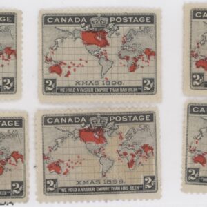 Canada Stamp #85 - Christmas, Map of British Empire (1898) 2¢ F-MNH