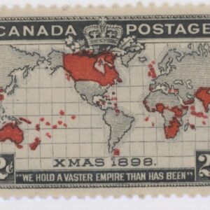 Canada Stamp #85i - Christmas, Map of British Empire (1898) 2¢ VF-NH