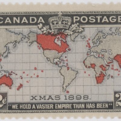 Canada Stamp #86 - Christmas, Map of British Empire (1898) 2¢ FVF-MNH
