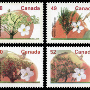 Canada Stamp #1363-6 - Fruit Tree Definitives () 1 x 48¢, 1 x 49¢, 1 x 50¢, 1 x 52¢ Series of 4