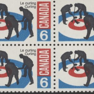 Canada Stamp PB#490 - Curlers on rink (1969) 6¢ F