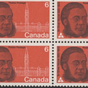 Canada Stamp PB#517 - Mowat and Parliament Buildings (1970) 6¢
