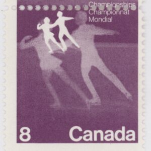 Canada Stamp #559 (PRINTING ERROR)- Figure Skaters (1972) 8¢