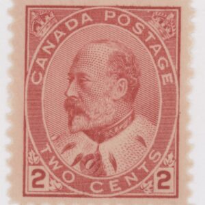 Canada Stamp #90 - Edward VII (1903) 2¢ Type II (VF-MLH)