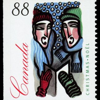 Canada Stamp #1535as - Outdoor Carolling (1994) 88¢ Booklet single with straight edge from 1535a
