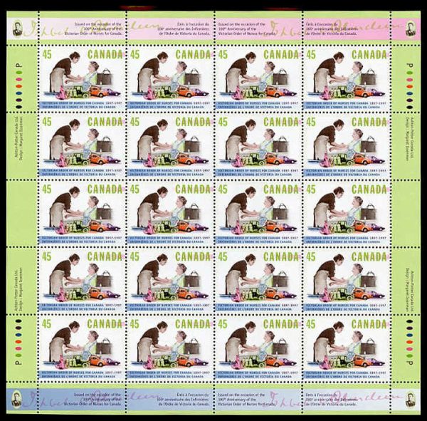 Canada Stamp SHEET#1639 - Nurse and Patient (1997) 45¢