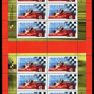 Canada Stamp SHEET#1647 - Villeneuve and checkered flag (1997) 45¢