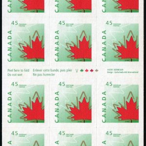 Canada Stamp #1696a - Maple Leaf (1998) 18 x 45¢ Sheetlet of 18
