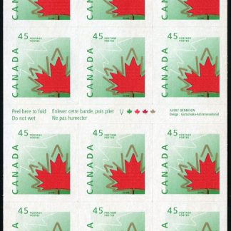 Canada Stamp #1696a - Maple Leaf (1998) 18 x 45¢ Sheetlet of 18