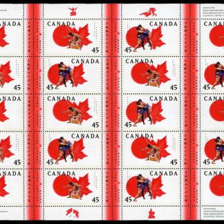 Canada Stamps SHEET#1724a SE-TENANT PAIR W-TABS Sumo Canada MNH, 1998