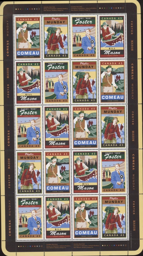 Canada Stamp SHEET#1753a - Legendary Canadians (1998) 4 x 45¢