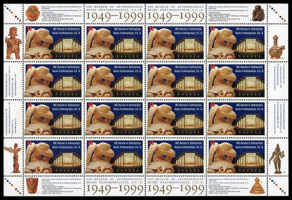 Canada Stamp SHEET#1778 - The Raven and the First Men and the MOA (1999) 46¢