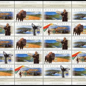 Canada Stamp SHEET#1783a - Scenic Highways-3 (1999) 4 x 46¢ Se-tenant block of 4 different (1780-1783)