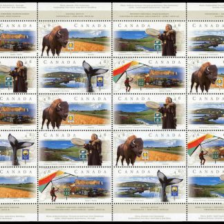 Canada Stamp SHEET#1783a - Scenic Highways-3 (1999) 4 x 46¢ Se-tenant block of 4 different (1780-1783)