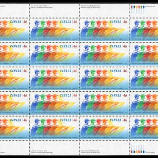 Canada Stamp SHEET#1805 - Five rowers (1999) 46¢