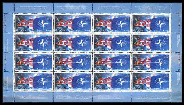 Canada Stamp SHEET#1809 - NATO flags (1999) 46¢