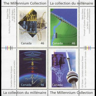 Canada Stamp #1831 - Engineering and Technological Marvels (2000) 4 x 46¢ Pane of 4