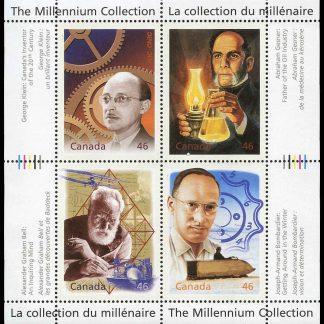 Canada Stamp #1832 - Fathers of Invention (2000) 4 x 46¢ Pane of 4